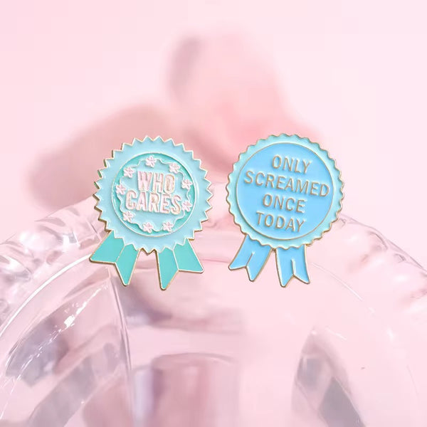 Who Cares Brooch Enamel Pin