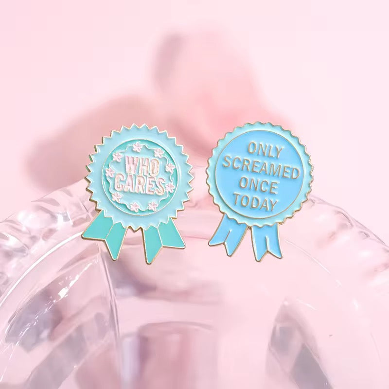 Who Cares Brooch Enamel Pin