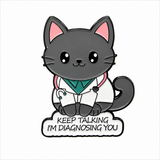 Physician Cat Medical Brooch Enamel Pin