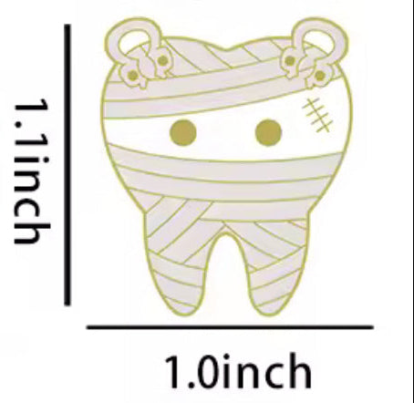 Dental Tooth enamel pin, best gift for dentists, enamel pin for dentists. denatl gift ideas, tooth mummy