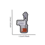 Inject Coffee Brooch Enamel Pin