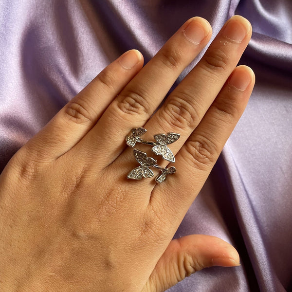 Silver Butterfly Ring