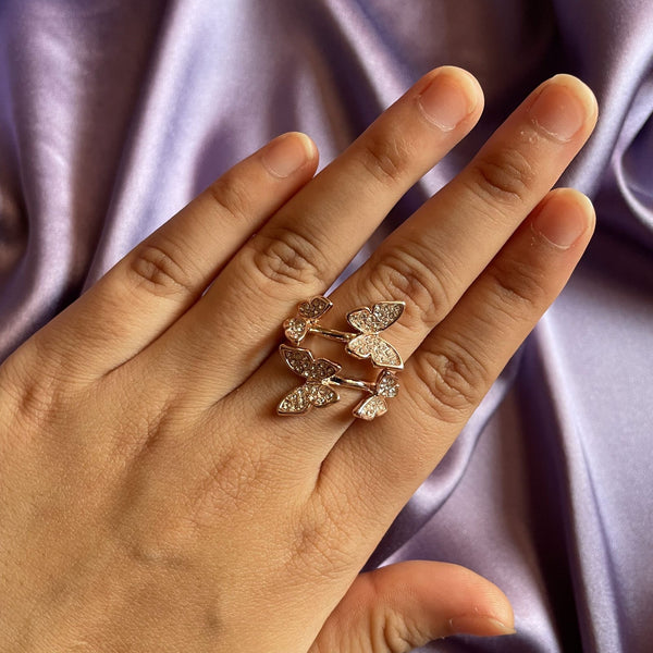 Rose Gold Butterfly Ring