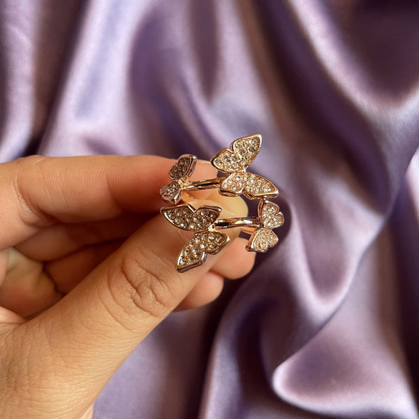 Rose Gold Butterfly Ring