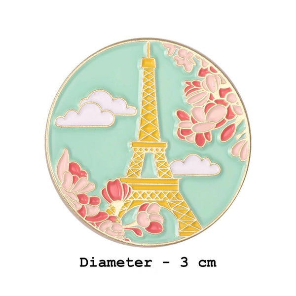 Eiffel Tower Brooch Enamel Pin