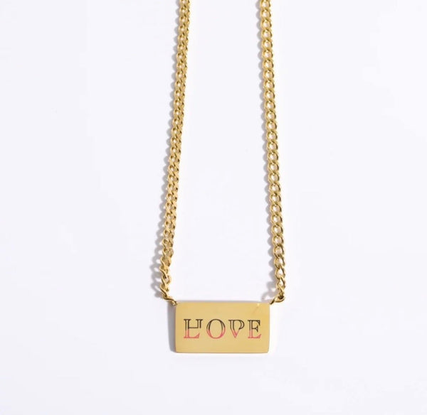 18K Gold Plated Hope Love Necklace