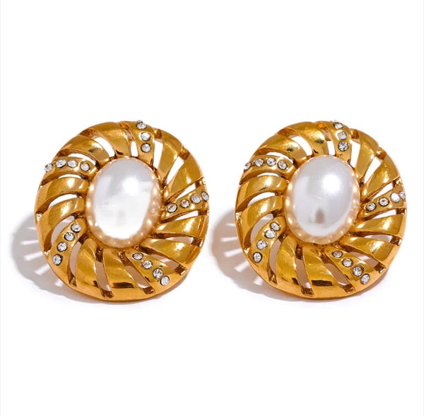 18K Gold Plated Mable Studs