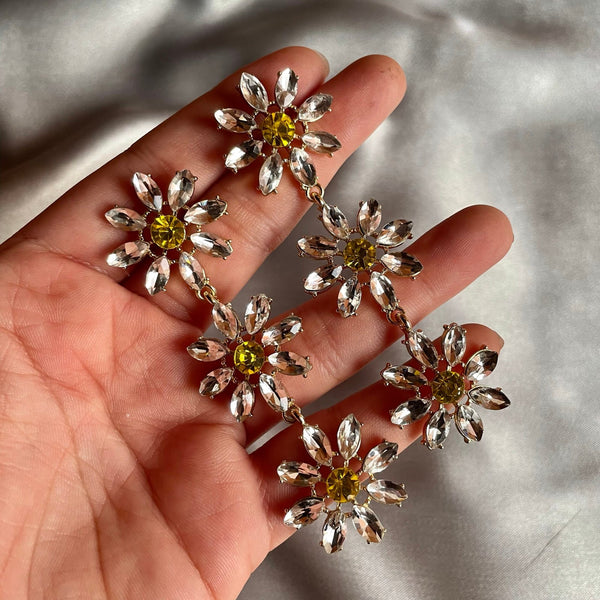 Statement Daisy Drop Earrings