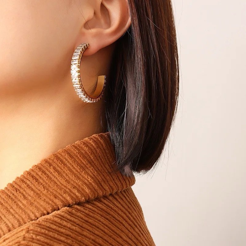 18k Gold Plated Athena Hoops