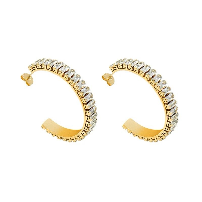 18k Gold Plated Athena Hoops