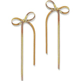 18K Gold Plated Statement Bow Danglers