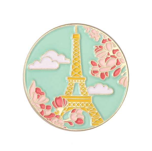 Eiffel Tower Brooch Enamel Pin