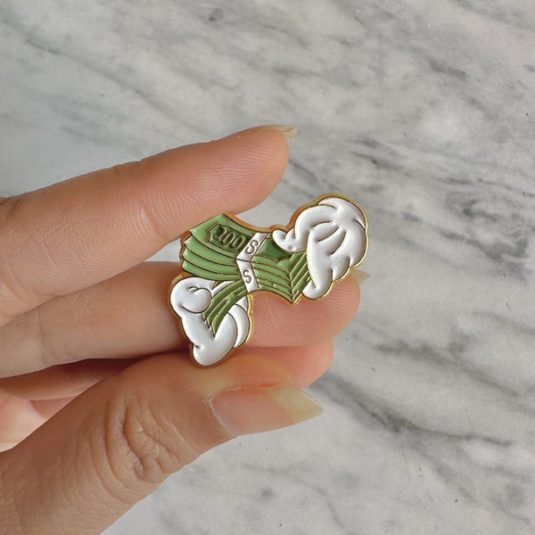 Dollar Bills Brooch Enamel Pin