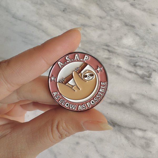 Slow Sloth Brooch Enamel Pin