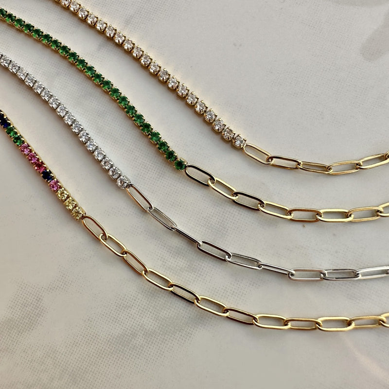 18K Gold Plated Paperclip Bracelets