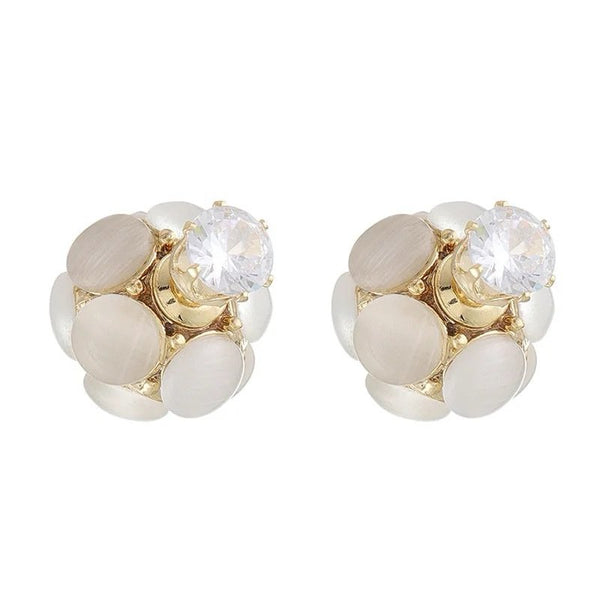 Opal Ball Stone Studs