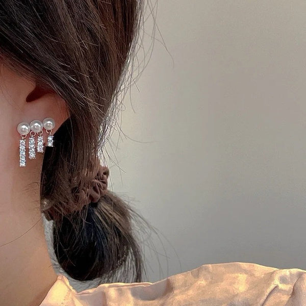 Pearl Waterfall Studs