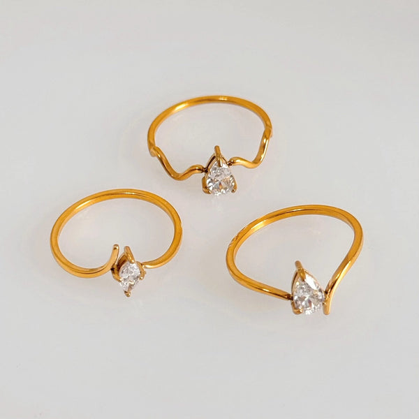 18K Gold Plated Dainty Everyday Rings 2