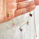 18K Gold Plated Fruit Ninja Charm Necklace