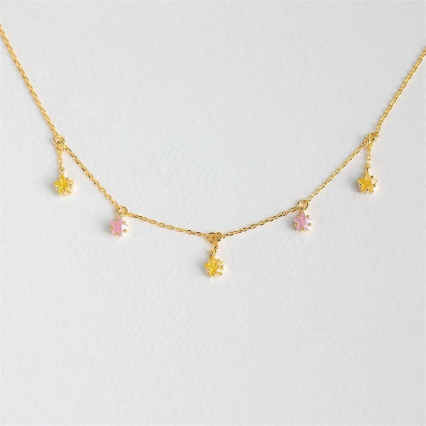 18K Gold Plated Starry Charm Necklace