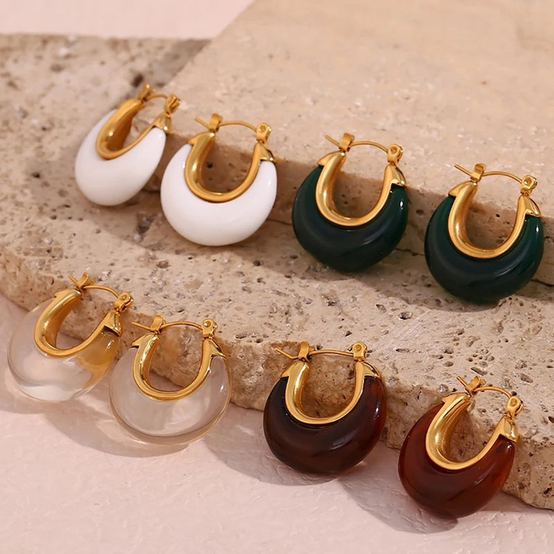 18K Gold Plated Ella hoops