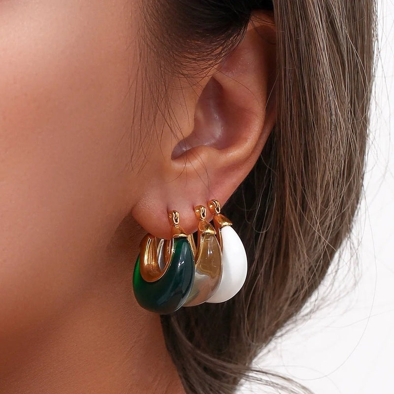 18K Gold Plated Ella hoops