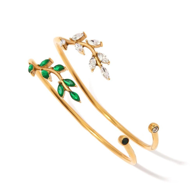 18K Gold Plated Rowan Leaves Bracelet