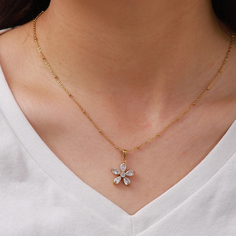 18K Gold Plated Blossom Necklace