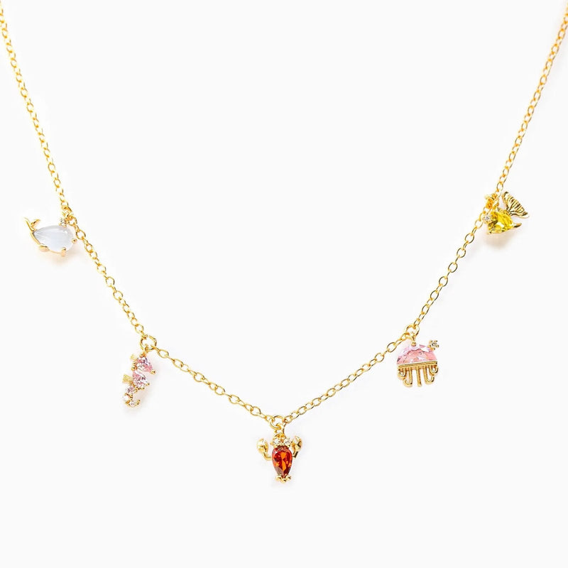 18K Gold Plated Aquatic Life Charm Necklaces