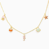 18K Gold Plated Aquatic Life Charm Necklaces