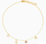 18K Gold Plated Astro Charm Necklace