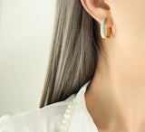 18k Gold Plated Pastel Green Hoops