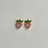 18k Gold Plated Dainty Strawberry Studs