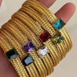 18k Gold Plated Handwoven Zircon Bracelets