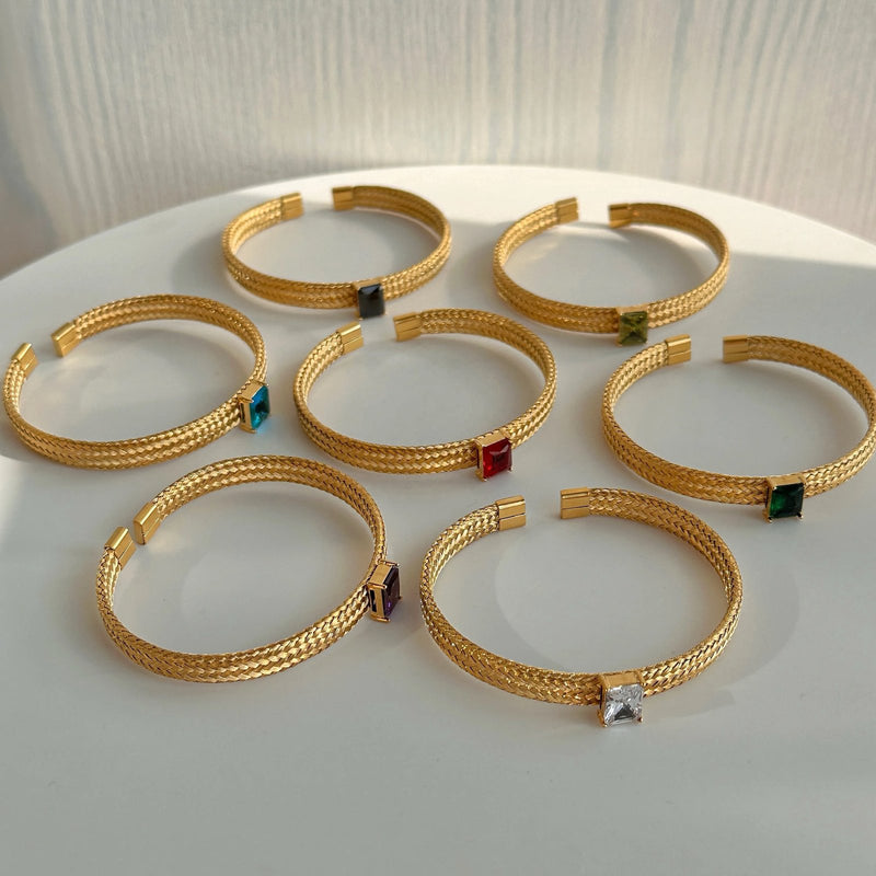 18k Gold Plated Handwoven Zircon Bracelets