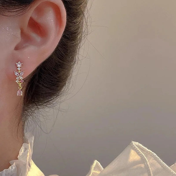 Pink Dainty Butterfly Earrings