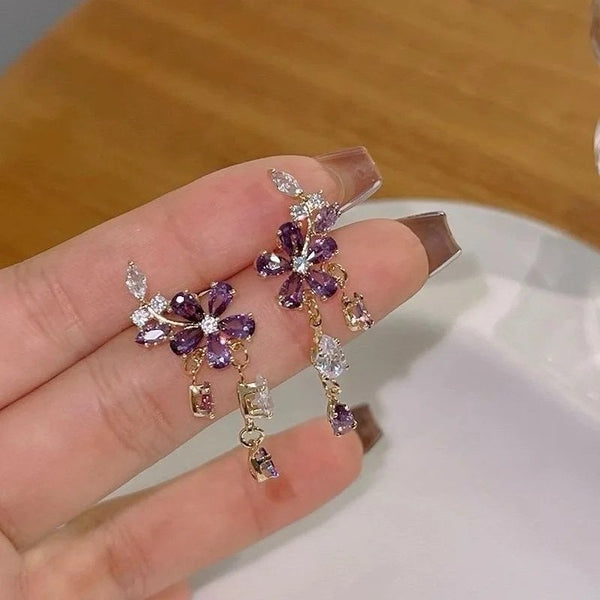 Purple Floral Drops