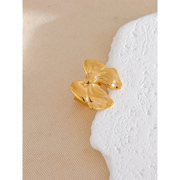 18K Gold Plated Chunky Bow Ring