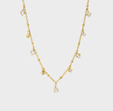 18K Gold Plated Mira Necklace (White)