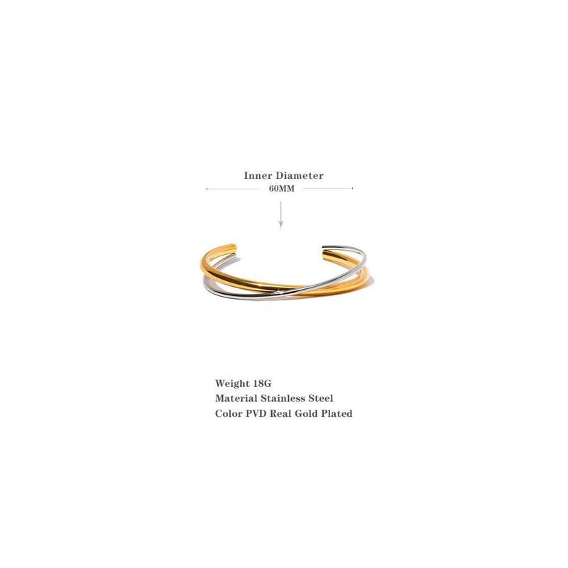 18K Gold Plated Crossfit Bangle