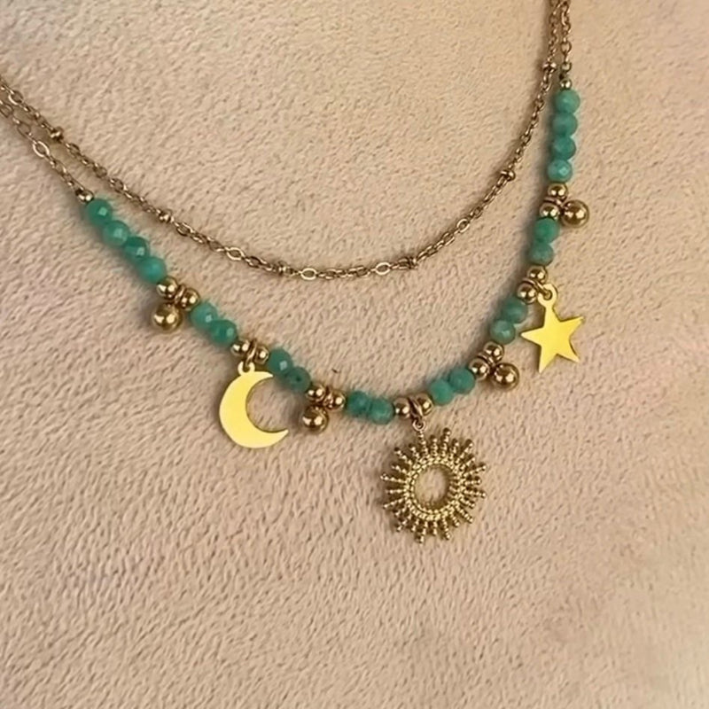 18k Gold Plated Celestial Necklace