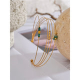 18K Gold Plated Jade Featherlight Bracelet