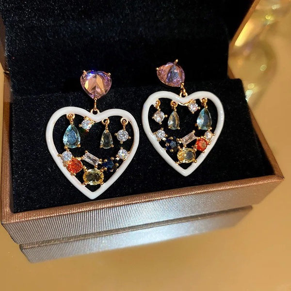 Zircon Colourful Heart Drops