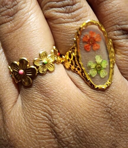 18K Gold Plated Candy Floral Ring photo review